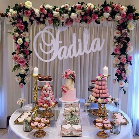 mesa de dulces para 15 años en rosado  Cotice aquí la mesa de dulces para su fiesta o boda